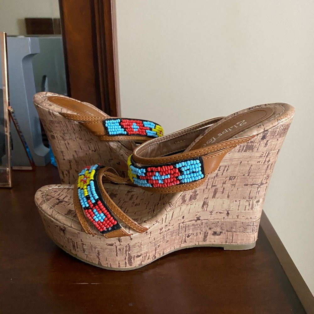 Colorful summer wedges